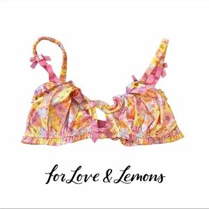 For Love & Lemons Pastel Punch Bra Floral